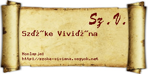 Szőke Viviána névjegykártya